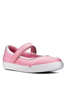 Clarks Girls Emery Halo Shoe, Pink, Size 2.5 Older