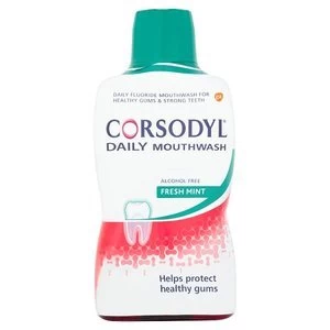 Corsodyl Daily Alcohol Free Mouthwash Freshmint 500ml