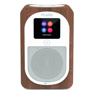 Evoke H3 Compact DABFM Radio with Bluetooth Full Colour Screen in Walnut