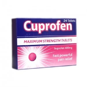 Cuprofen Ibuprofen 400mg Maximum Strength 24 Tablets