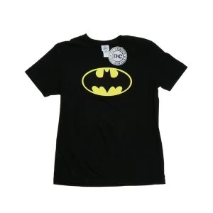 DC COMICS Batman Logo T-Shirt, Unisex, Medium, Black