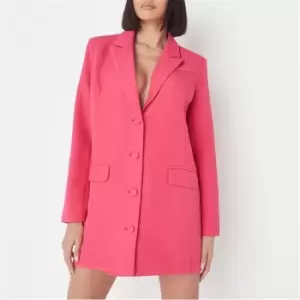 Missguided Button Front Oversized Blazer Dress - Pink