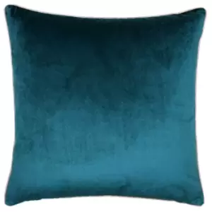 Meridian Velvet Cushion Teal/Blush, Teal/Blush / 55 x 55cm / Polyester Filled