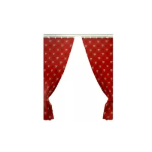 Arsenal FC Crest Curtains (One Size) (Red)