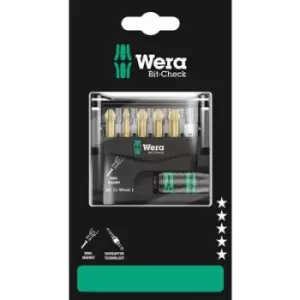 Wera Bit-Check 12 Wood 1 SB 05136390001 Bit set 1/4 (6.3 mm) incl. bit holder