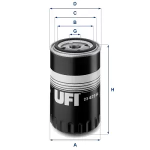 UFI 23.429.00 Oil Filter Oil Spin-On