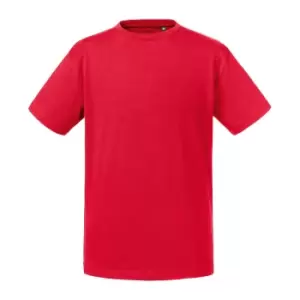 Russell Childrens/Kids Organic Short-Sleeved T-Shirt (13-14 Years) (Red)