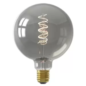 Calex Filament Flex Globe G125 Titanium E27 Dimmable 136 Lumen Warm White Decorative Light Bulb