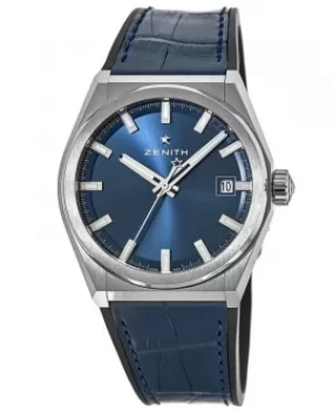 Zenith Defy Classic Blue Dial Blue Leather Strap Mens Watch 95.9000.670/51.R584 95.9000.670/51.R584