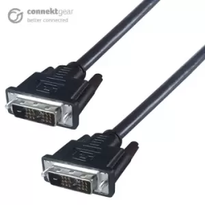 connektgear 2m DVI-D Monitor Connector Cable - Male to Male - 18+1...