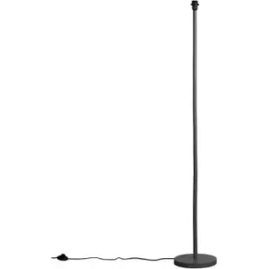 Minisun - Wooden Tall Stem Floor Lamp Base - Grey