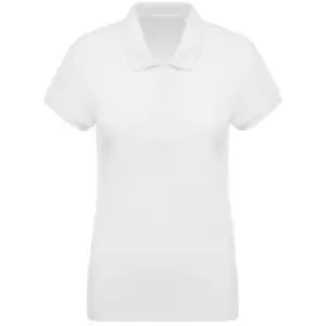 Kariban Womens/Ladies Organic Pique Polo Shirt (XS) (White)
