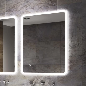 Ultra Slim LED Bathroom Mirror - 500 x 390mm - Sensio Libra
