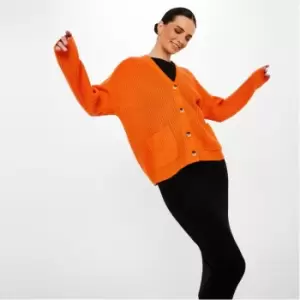 Missguided Boxy Knit Cardigan - Orange