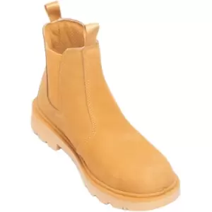 Grafters - Mens Grinder Safety Twin Gusset Leather Dealer Boots (4 uk) (Honey Nubuck) - Honey Nubuck