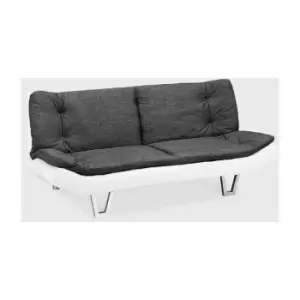 Hudson White Leather Base w/ Charcoal Sofa Bed