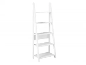 LPD Tiva White 5 Tier Ladder Bookcase Flat Packed