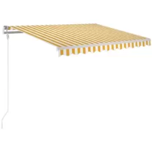 Vidaxl - Manual Retractable Awning 350x250cm Yellow and White Yellow