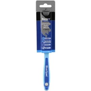 BlueSpot 36001 1" (25mm) Synthetic Paint Brush with Soft Grip Handle