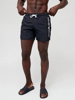 Emporio Armani Classic Logo Swim Shorts - Black, Size 54, Men