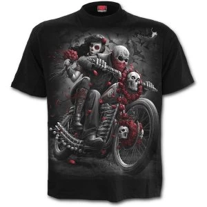 Day of the Dead Bikers Mens X-Large T-Shirt - Black