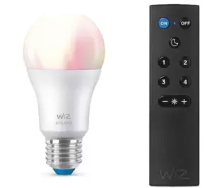 WIZ CONNECTED A60 Full Colour Smart Light Bulb with Remote Control - E27