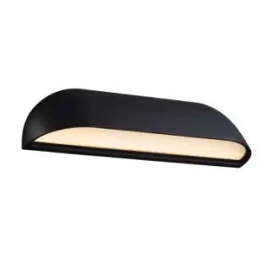Front 26cm LED Dimmable Outdoor Down Wall Lamp Black, IP44, 3000K