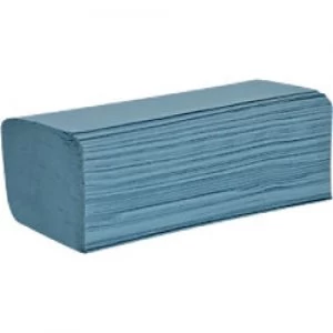 essentials Hand Towels 1 Ply V-fold Blue Pack of 12 of 300 Sheets