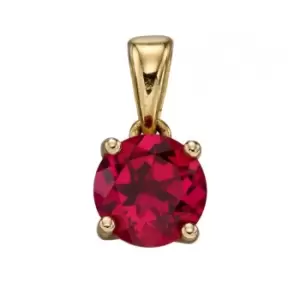 9ct July Created Ruby Pendant GP2194