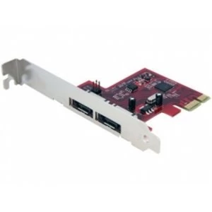 2 Port SATA 6 Gbps PCI Express eSATA Controller Card