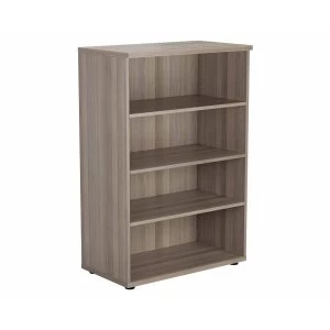 TC Office Bookcase with 3 Shelves Height 1200mm, Grey Oak Effect