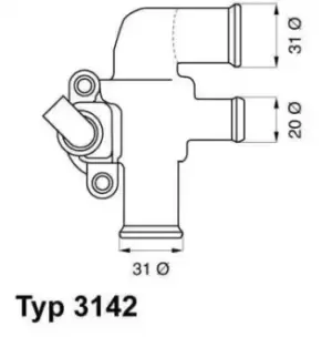 Coolant Thermostat 3142.90D by Wahler