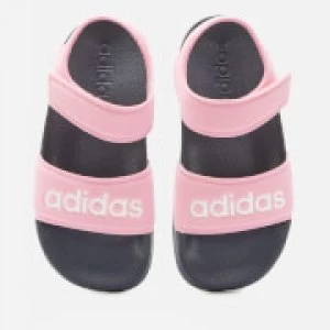 adidas Girls Adilette Sandals - True Pink - UK 5 Kids