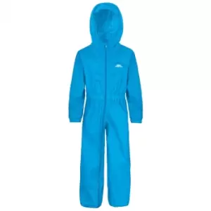 Trespass Childrens/Kids Button Rain Suit (2-3 Years) (Blue)