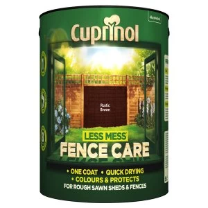 Cuprinol 5L Less Mess Fence Care - Rustic Brown