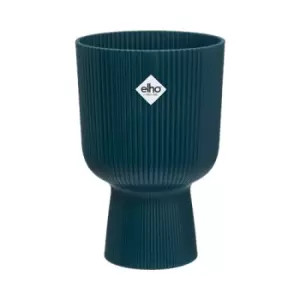 Elho Vibes Fold 14cm Coupe Plastic Indoor Plant Pot - Deep Blue