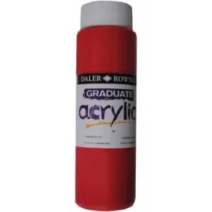 Daler Rowney 123500500 Graduate Acrylic Paint 500ml Cadmium Red Hue