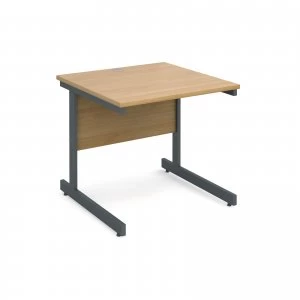Contract 25 Straight Desk 800mm x 800mm - Graphite Cantilever Frame o
