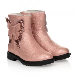 Lelli Kelly Eneva Butterfly Ankle Boot - Pink, Size 2 Older