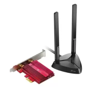 TP-LINK Archer TX3000E Internal Wireless PCI Express WLAN / Bluetooth 2402 Mbps Black Red
