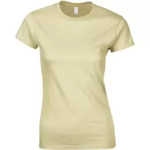 Gildan Ladies Soft Style Short Sleeve T-Shirt (2XL) (Sand)