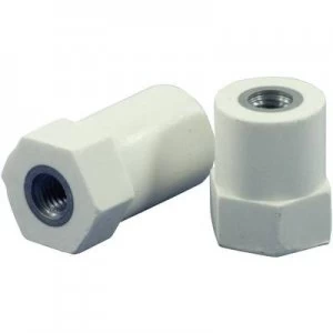 Hexagonal insulated spacer x H 21mm x 26mm M8x8mm Polyes