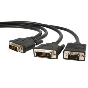 StarTech 6ft DVI I Male Splitter Cable