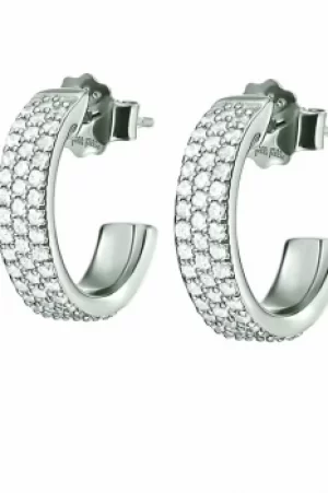 Folli Follie Jewellery Fashionably Silver Sparkle Mini Hoop Earrings JEWEL 5040.2681
