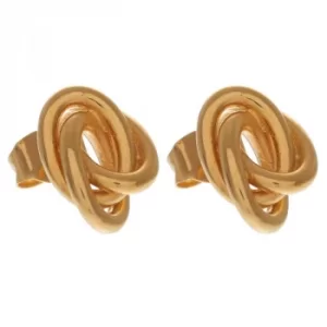 Ladies Olivia Burton Gold Plated Sterling Silver Forget Me Knot Knotted Stud Earrings