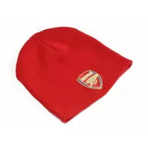 Arsenal FC Official Football Knitted Beanie Hat (One Size) (Red)
