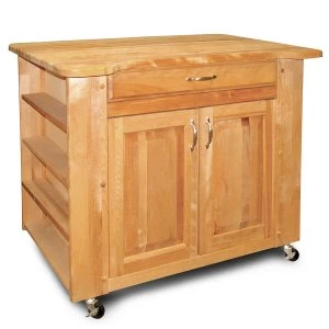 Catskill by Eddingtons Deep Storage Kitchen Trolley on Wheels with Contoured Top