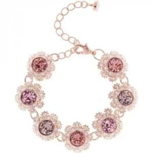 Ted Baker Ladies Rose Gold Plated Seah Crystal Daisy Lace Bracelet