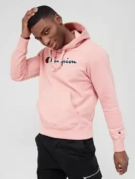 Champion Logo Hoodie - Pink, Size S, Men