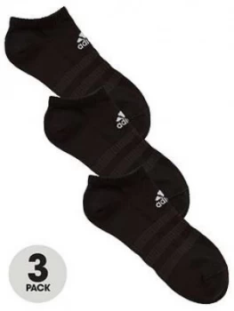 Adidas 3 Pack No Show Sock - Black